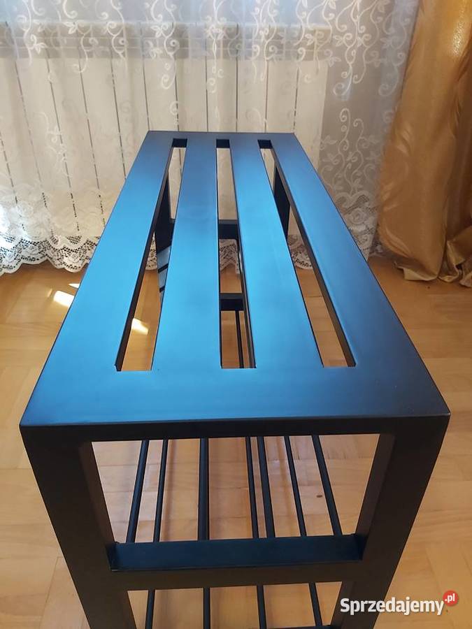 Ławka z półkami na buty metalowa