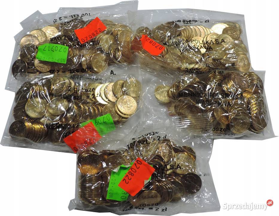 ZESTAW 5x ORYGINALNY WOREK MENNICZY 5x 100 SZTUK Warszawa