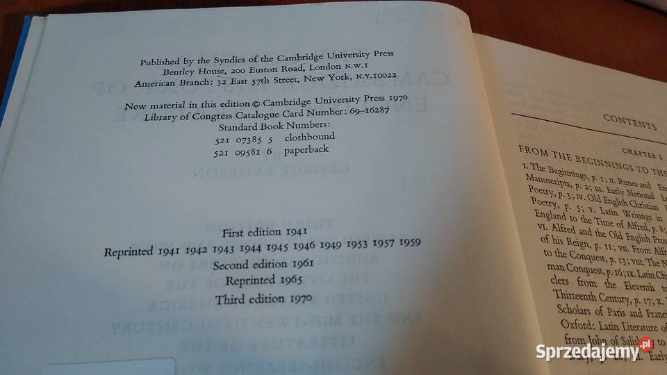 The concise Cambridge history of English Gdańsk sprzedam