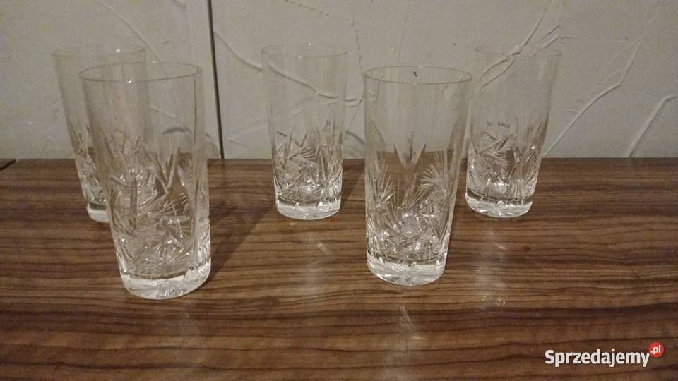 Zestaw 6 szklanek kryształowych Antyki Lublin