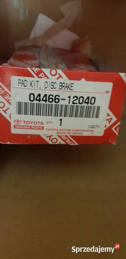 Klocki Toyota 0446612040 osobowe Lublin sprzedam