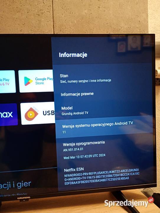 Telewizor LED Grundig 43 cale z Androidem Smart 43cale Nakło nad Notecią