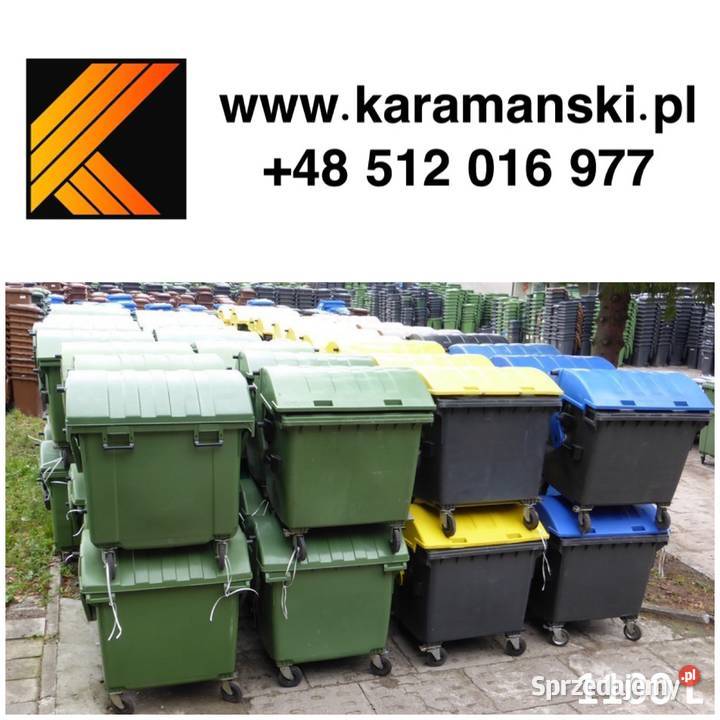 pojemniki na odpady komunalne 240 L używane hurt sprzedam