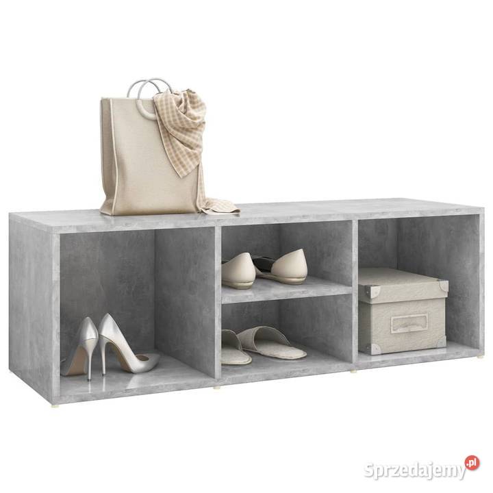 vidaXL Ławka na buty szarość betonu 105x35x35