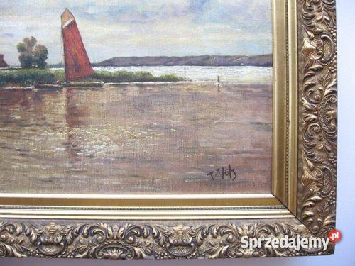 Stara przystań obraz olejny Łódź