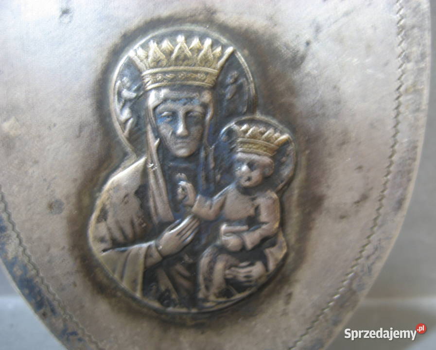Stary Ryngraf Srebrny Matka Boska Czestochowska Warszawa