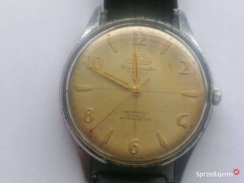 zegarek Atlantic Woldmaster 21J Prima r1954 Piotrków Trybunalski