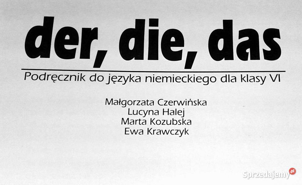 Der die das 6 Podręcznik M Czerwińska L Halej Chełm