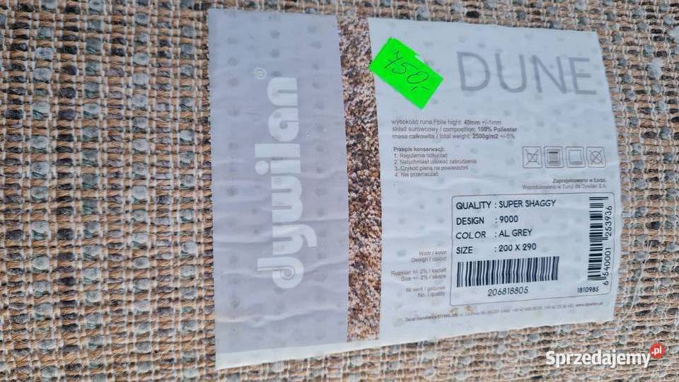 Dywan2 x 29 shaggi i 16 x 12 m gruby włos jasny Zambrów