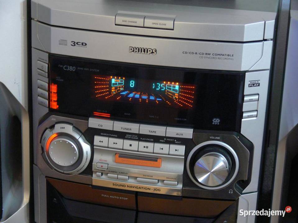 Wieża Philips FC380 kol pilot Mocna i sprawna Jasło