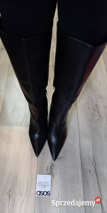 41 ASOS Design Czarne Kozaki szpilki wieczorowe małopolskie