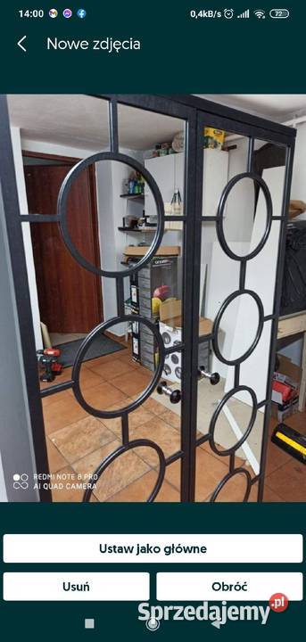 Szafa czarnabiala połyskmat dwudrzwiowa Glamour