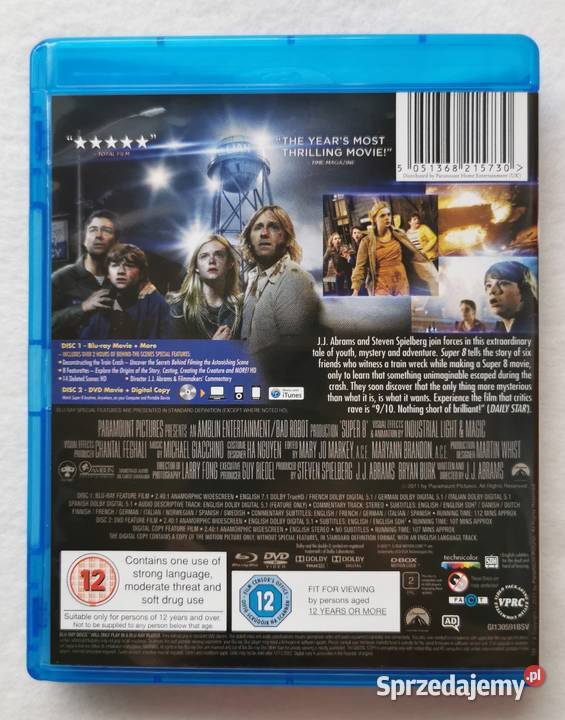 Super 8 Bluray DVD En 2011 Wytrzyszczki