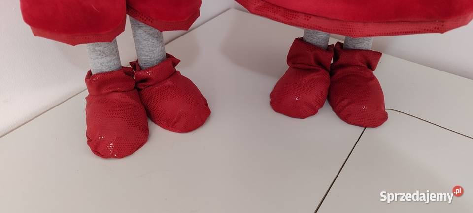 Skrzaty świąteczne para czerwony siwy Lipnica