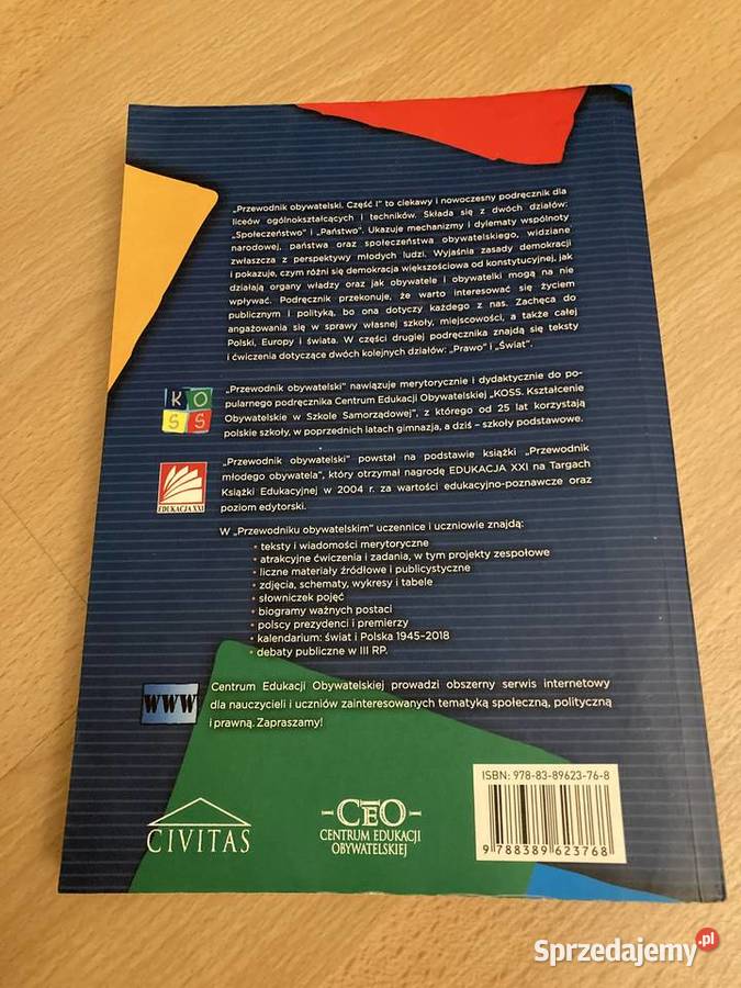 Podręcznik WOS Przewodnik obywatelskiCz1 liceum Warszawa