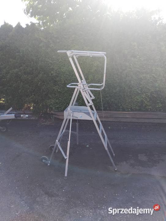 Drabina aluminiowa podest na schody ogród Pabianice