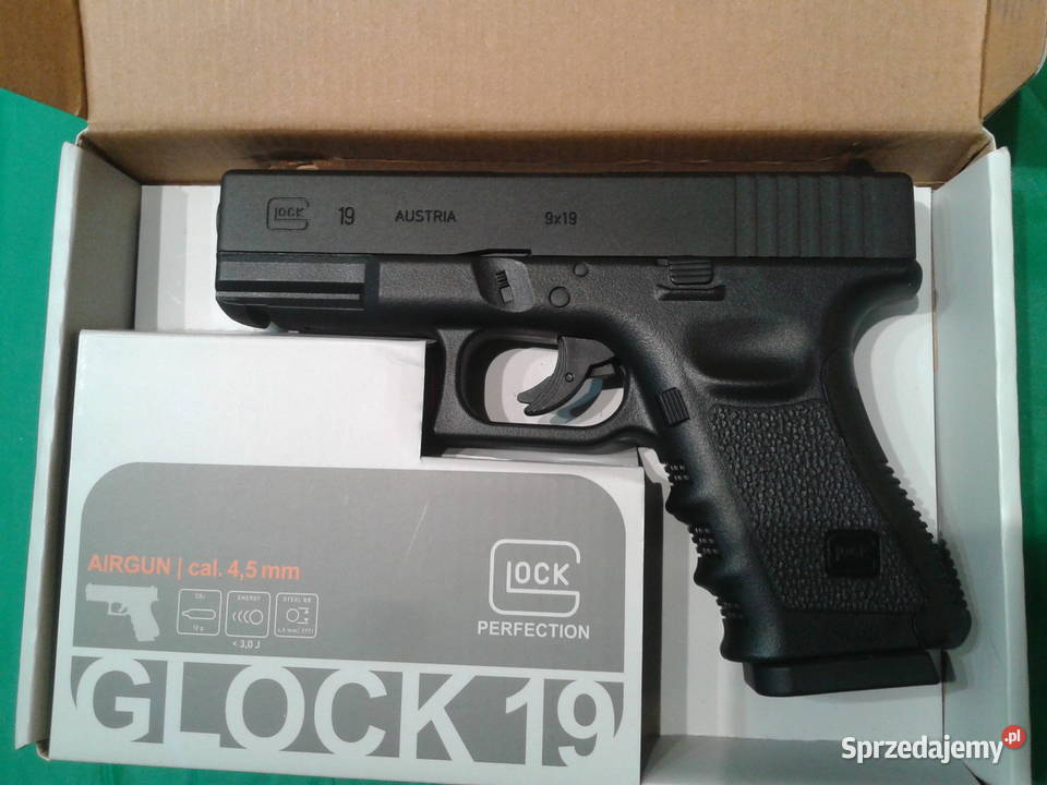 Wiatrówka Pistolet GLOCK 19 45mm BB CO2 Gniezno