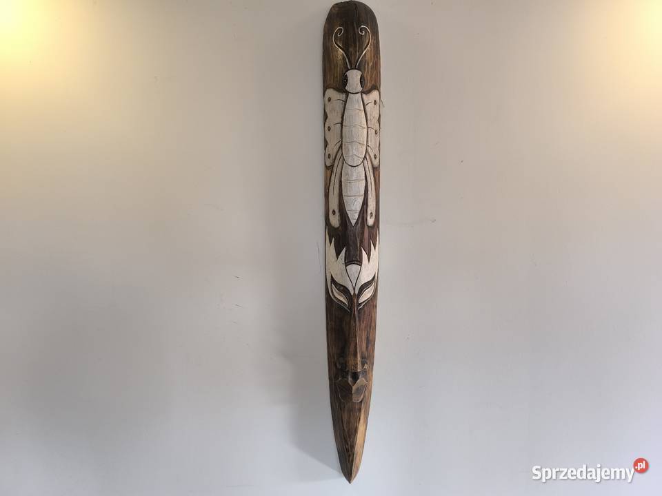 Piękna unikalna wisząca maska etniczna Łódź