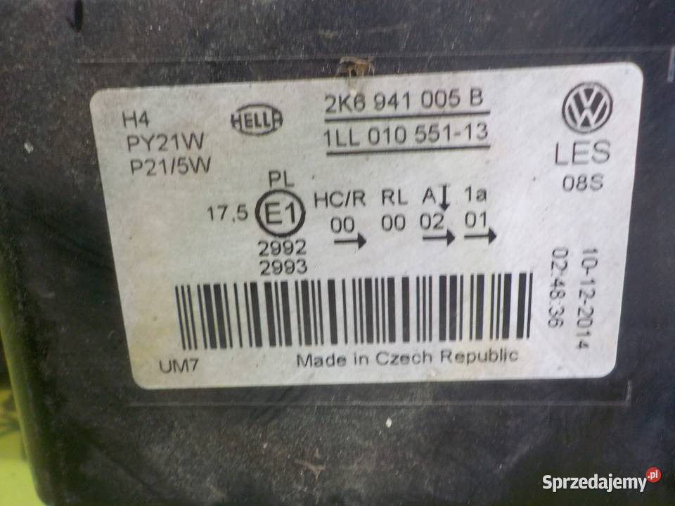 CADDY III LIFT 20 TDI 14r VAN lampa lewa przod Suków