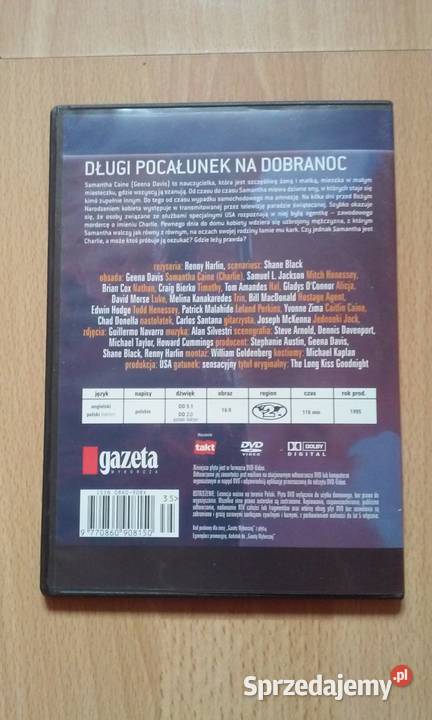 Długi pocałunek na dobranoc DVD 1 płyta Filmy