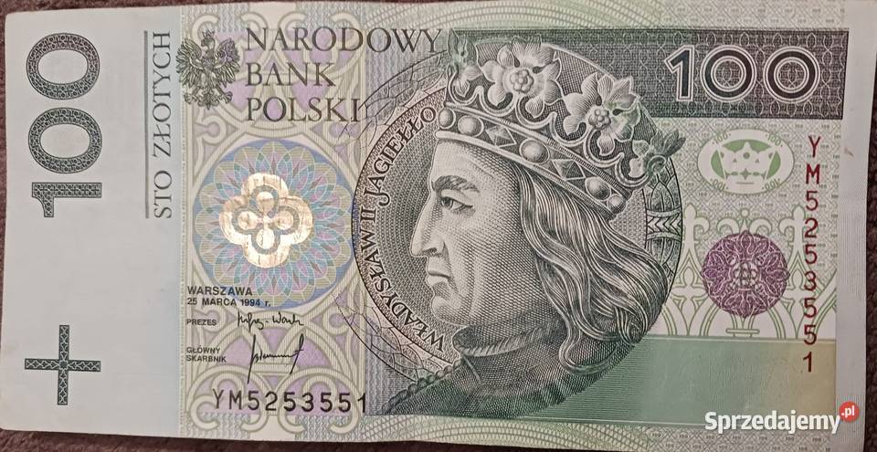 100 Władysław II Jagiełło Seria YM 1994 r