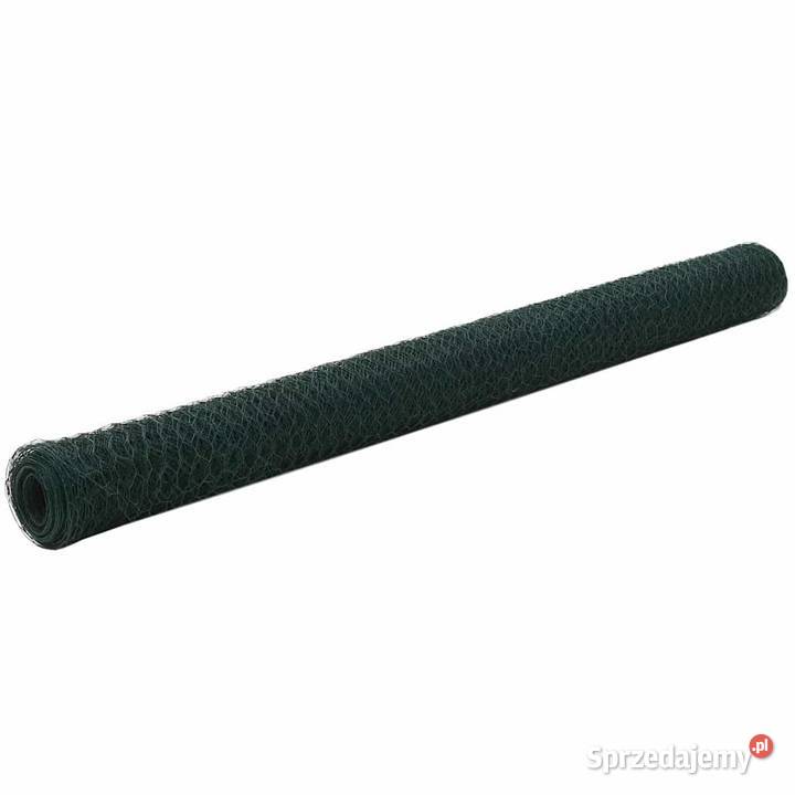 vidaXL Ogrodzenie z siatki stal i PVC 25x15 m Warszawa