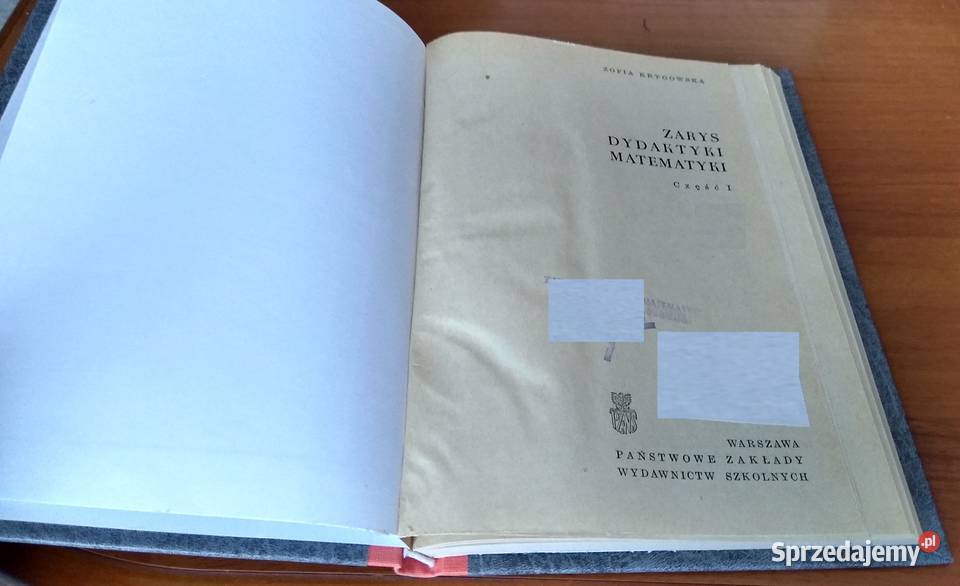 Zarys dydaktyki matematyki Cz 1 Zofia Krygowska pomorskie Gdańsk sprzedam