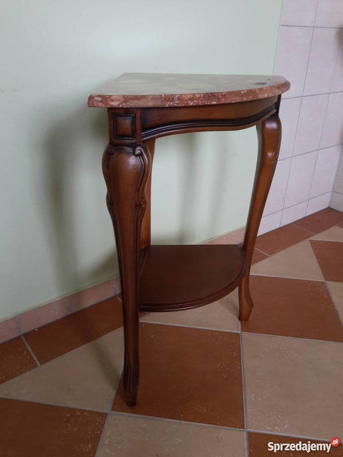 Stolik narożny z blatem marmurowym opolskie Nysa