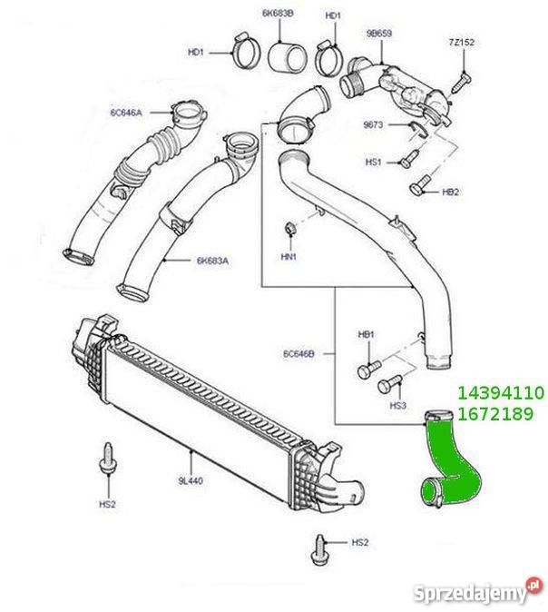 RURA INTERCOOLERA FORD CMax 1439410 1672189 śląskie