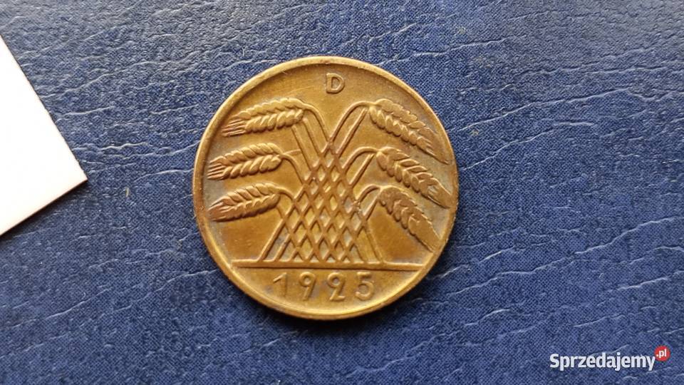Stare monety 10 pfennig 1925 D NIemcy