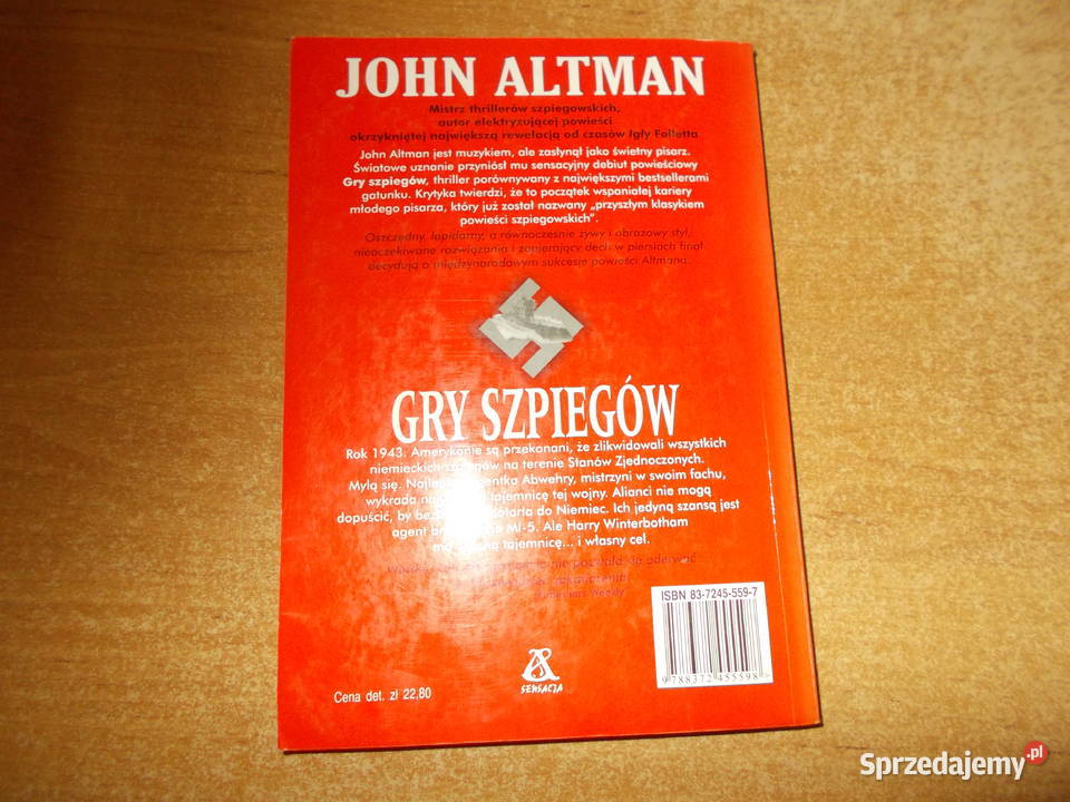 John Altman Gry szpiegów miękka Proza i poezja Głubczyce