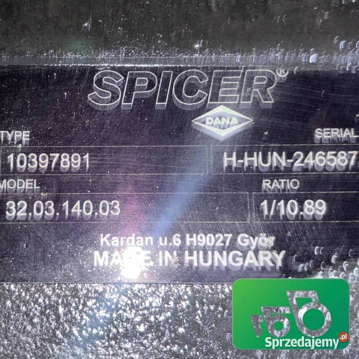 Przedni most Dana Spicer 103397891 AUSA T 235 H Wilkowo