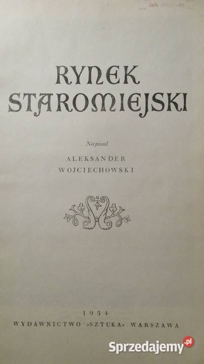 Rynek Staromiejski AWojciechowski Warszawa sprzedam