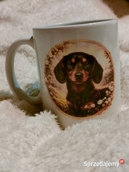 Kubek pies jamnik z jamnikiem Kubki sprzedam