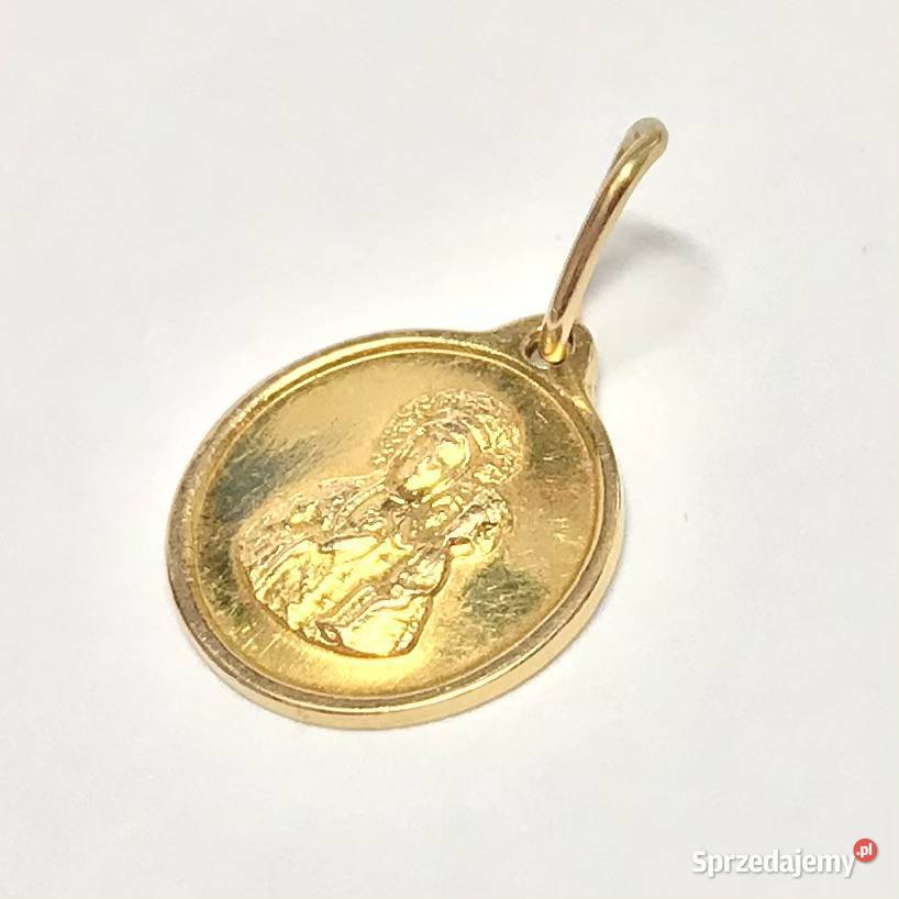 Złoty MEDALIK wisiorek 14K Matka Boska BOZIA 1 Pozostałe Warszawa