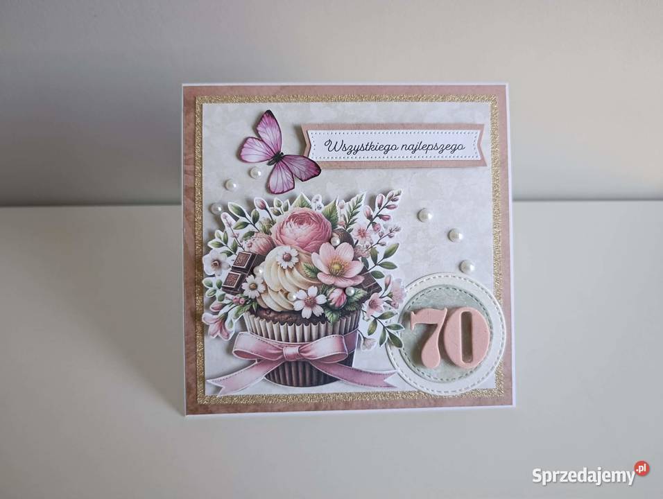 Kartka ręcznie robiona na urodziny 01 Łódź