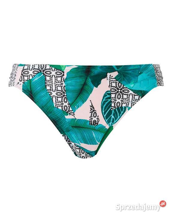 Dół Bikini 46 strój kąpielowy 80 białozielone śląskie Gaszowice