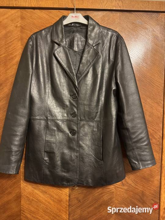 Marynarka damska S ze skóry naturalnej czarna czarny Częstochowa sprzedam
