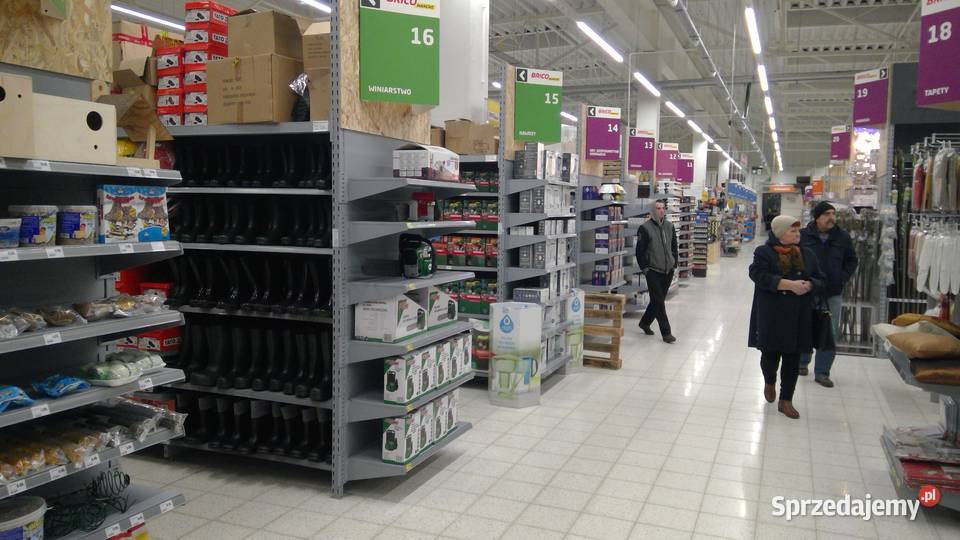 Regał sklepowy z odkładem nowy integracja wózek małopolskie Kraków