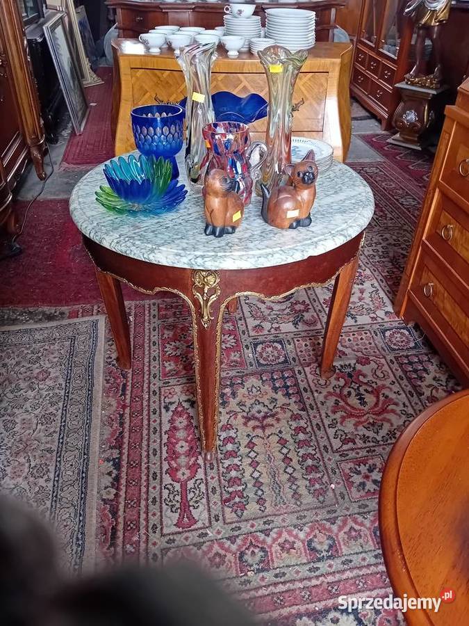 Stolik kawowy intarsjowany stolik barokowy Tarnogród
