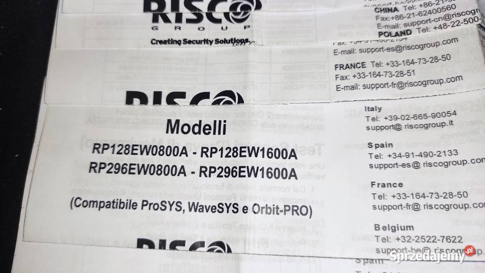 RISCO Wireless expamnder 16 8 Warszawa sprzedam