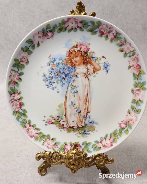 PORCELANOWY KOLEKCJONERSKI TALERZ Christineholm Antyki, Sztuka, Kolekcje