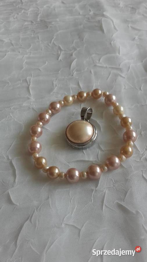 MEDALION OKAZAŁA PRZEWIESZKA Z PIĘKNĄ PERŁĄ wielkopolskie Piła