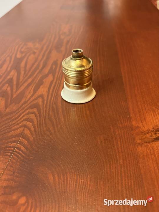 Stara przedwojenna oprawka mosiężna gwint E27 i Antyki, Sztuka, Kolekcje