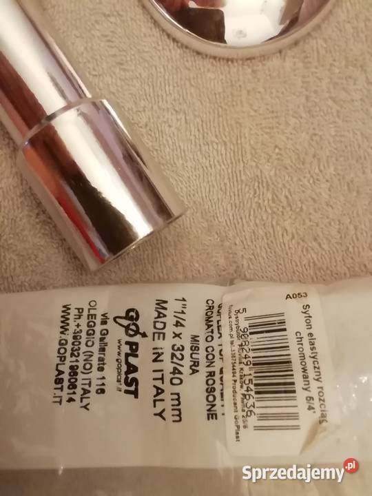 Syfon elastyczny chromowany włoski z uszczelkami Warszawa