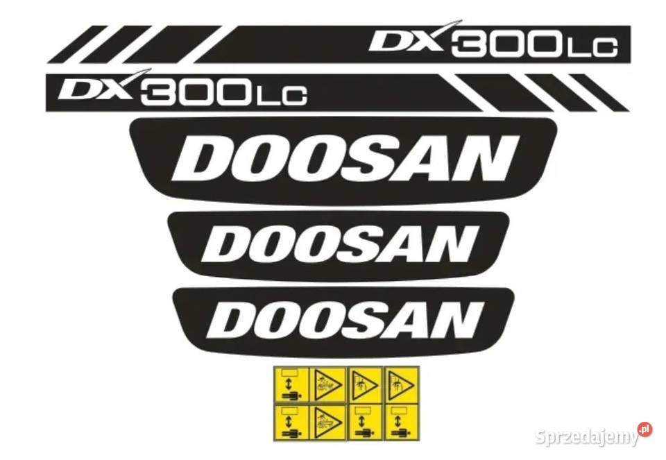 Naklejki oklejenie DOOSAN DX300LC Zamiennik Janików sprzedam