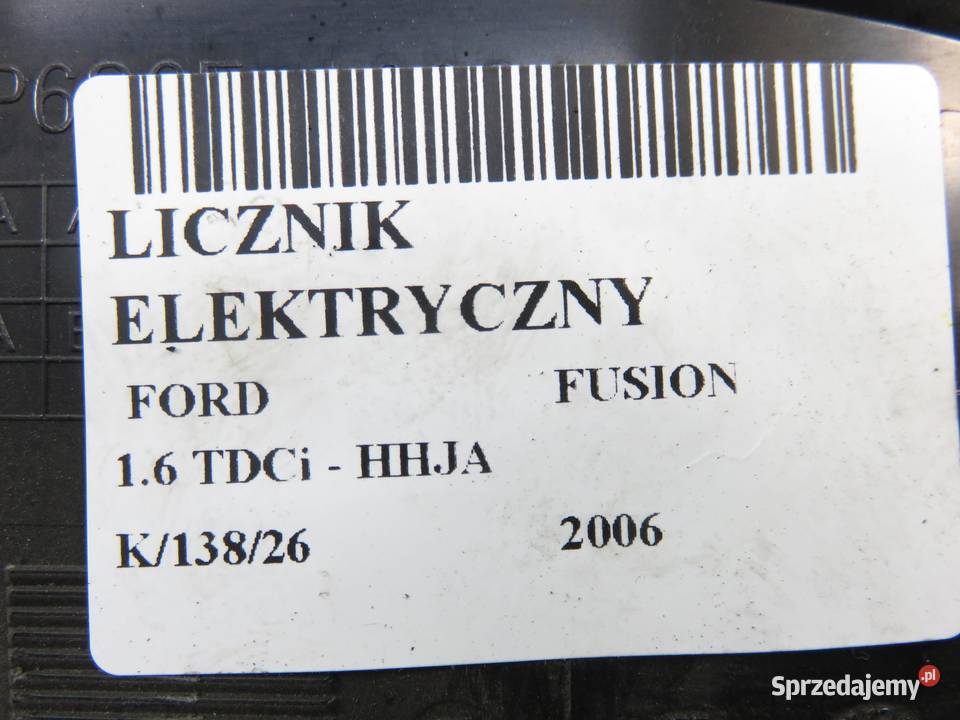 LICZNIK FORD FUSION 16 TDCi HHJA 6S6T10849GC