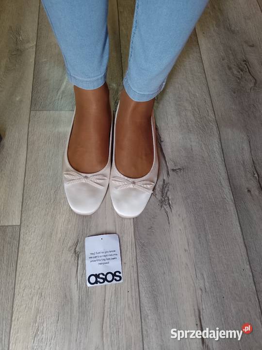 40 ASOS Kremowe baleriny wieczorowe z Londynu Kraków