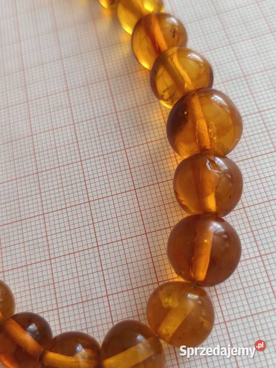 Naszyjnik Bursztyn Kulki Vintage Białystok