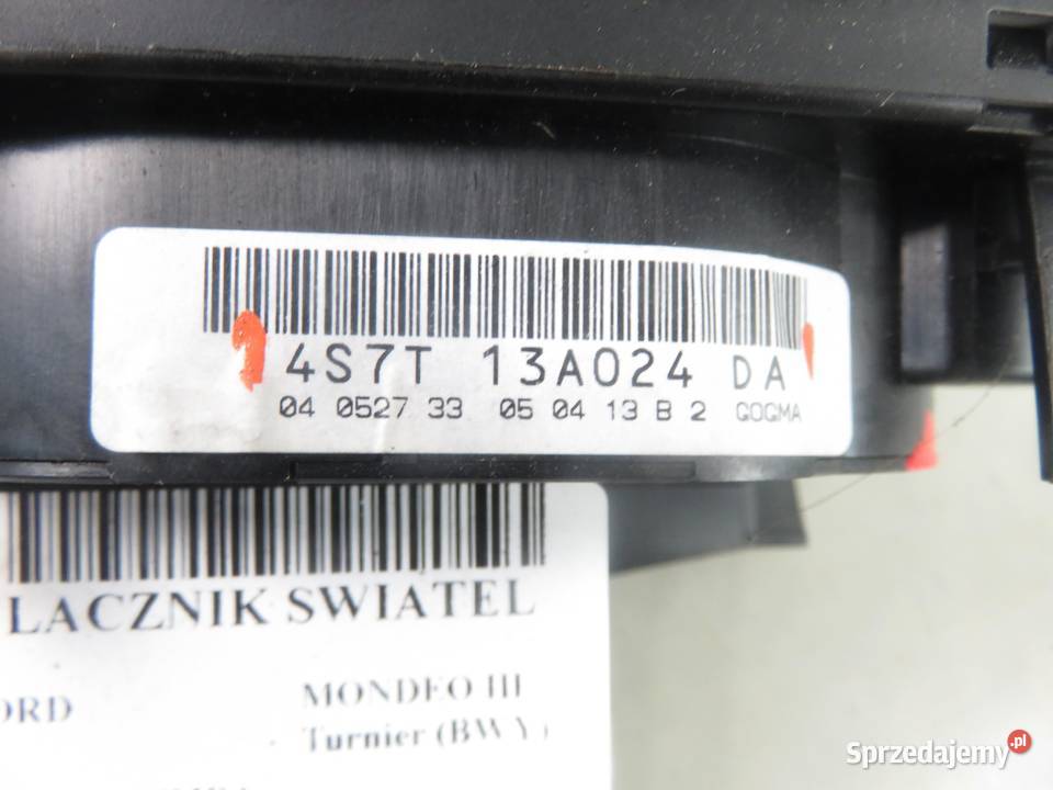 WŁĄCZNIK ŚWIATEŁ FORD MONDEO III 4S7T13A024DA
